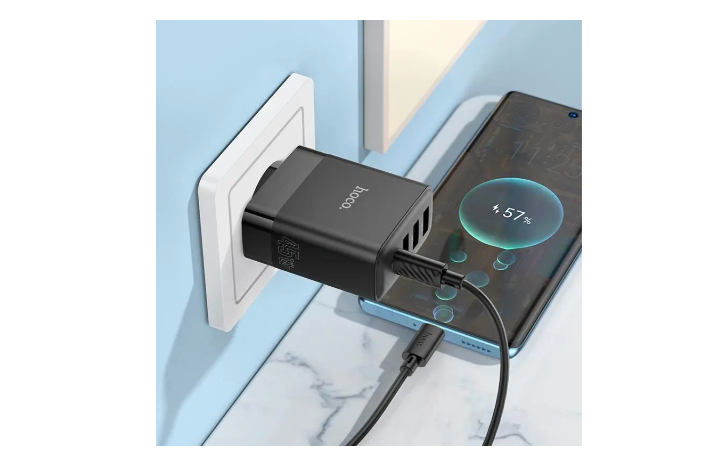 Cargador de pared 45W QC3.0 Fast Charger 4 puertos Hoco C127A-4