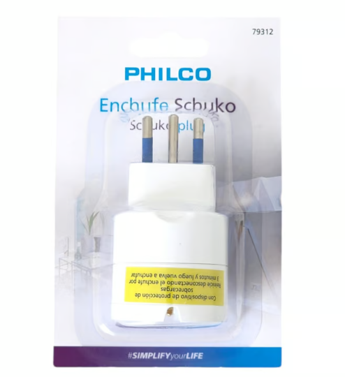 Enchufe Adaptador Schuko 79312 blanco-3