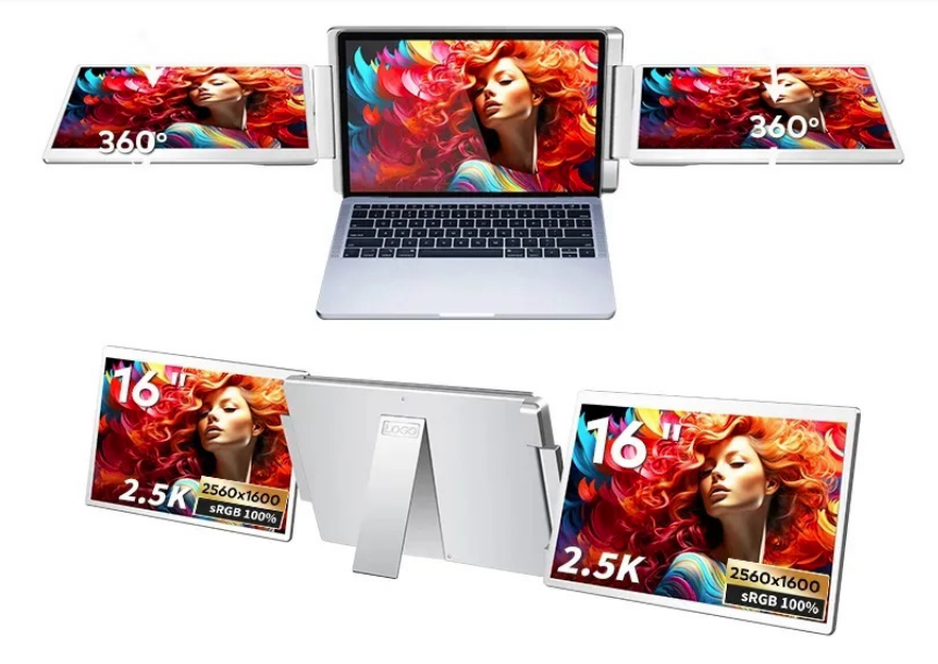 Monitor Doble Pantalla 16 pulgadas Qhd 2650x1600 C-S5 Generico-0