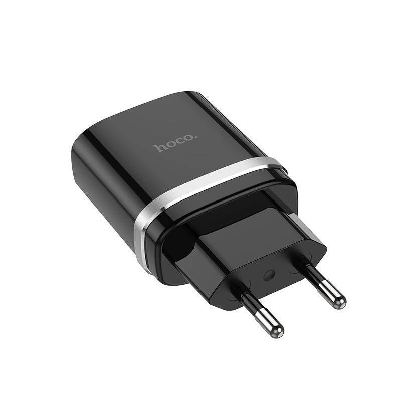 Cargador Hoco C12q Tipo C 3.0 Negro-2
