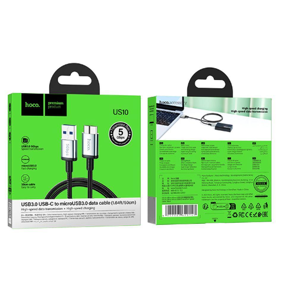 Cable Hoco US10 USB3.0 a Micro Sata 5Gbps 50cm-1