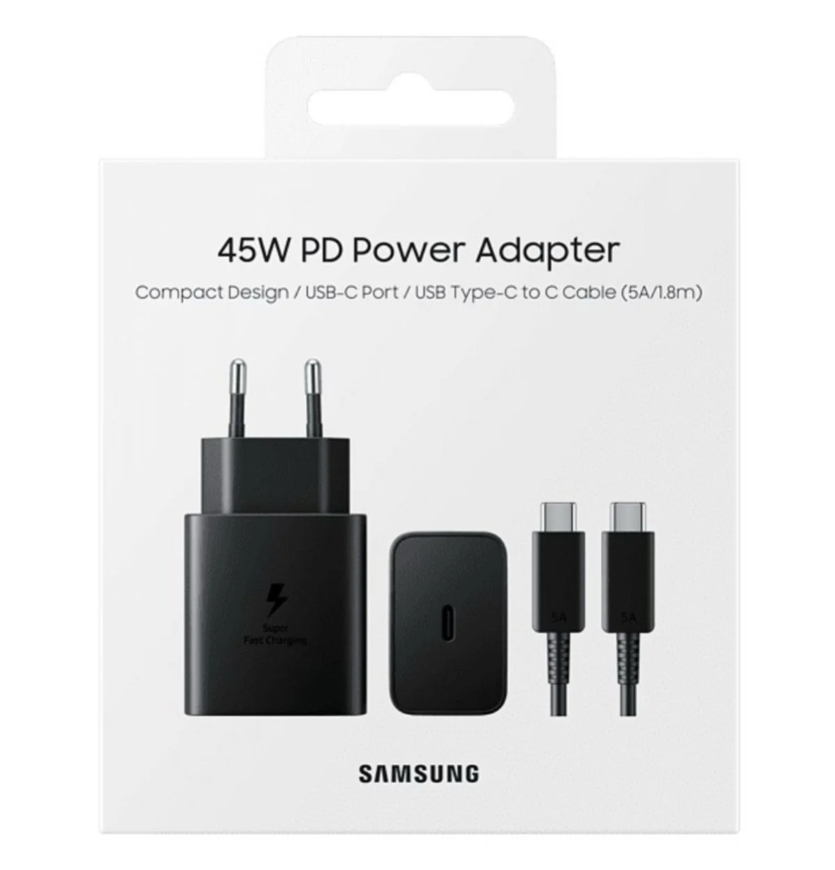 Cargador Samsung TA4510 Power Adapter 45W Tipo C Negro-3