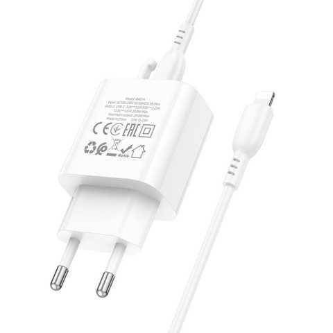 Cargador Borofone BA81A Type-C a Lightning 20W Color Blanco 3.2a-2