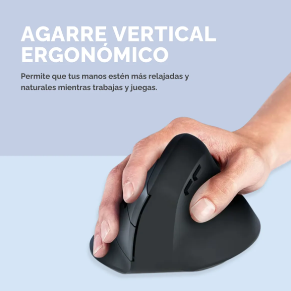 Mouse BT Ergonómico 2,4Hz 1600DPI Recargable UT-MOER200R Utek-2