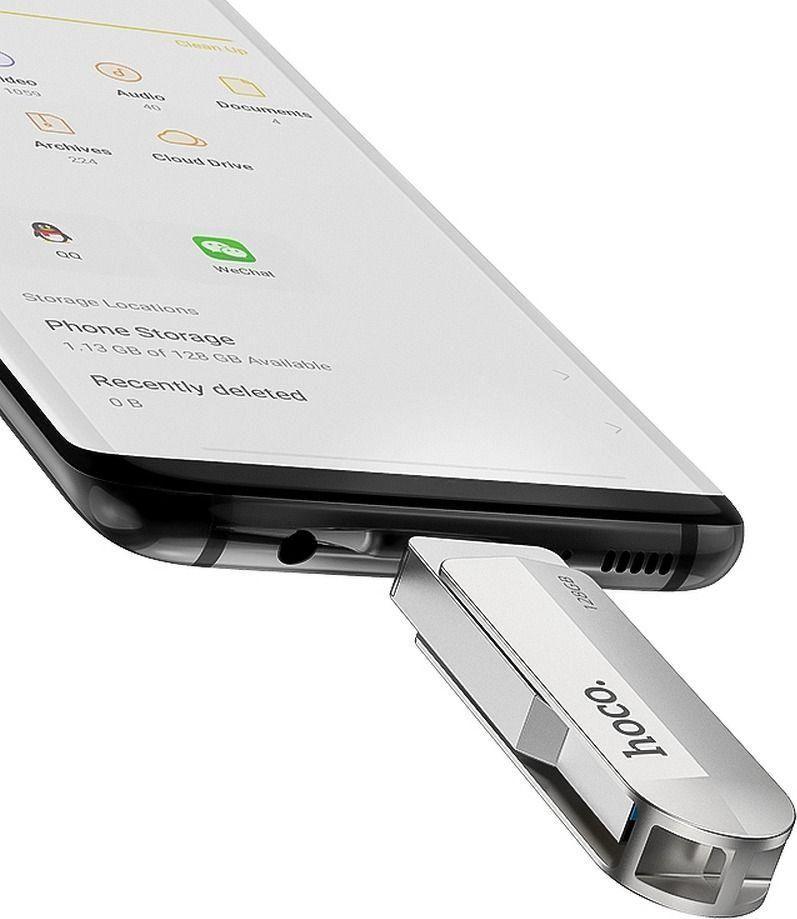 Pendrive Hoco UD10 USB-C TO USB 3.0 Flash Drive 32 GB Metal Grey-2