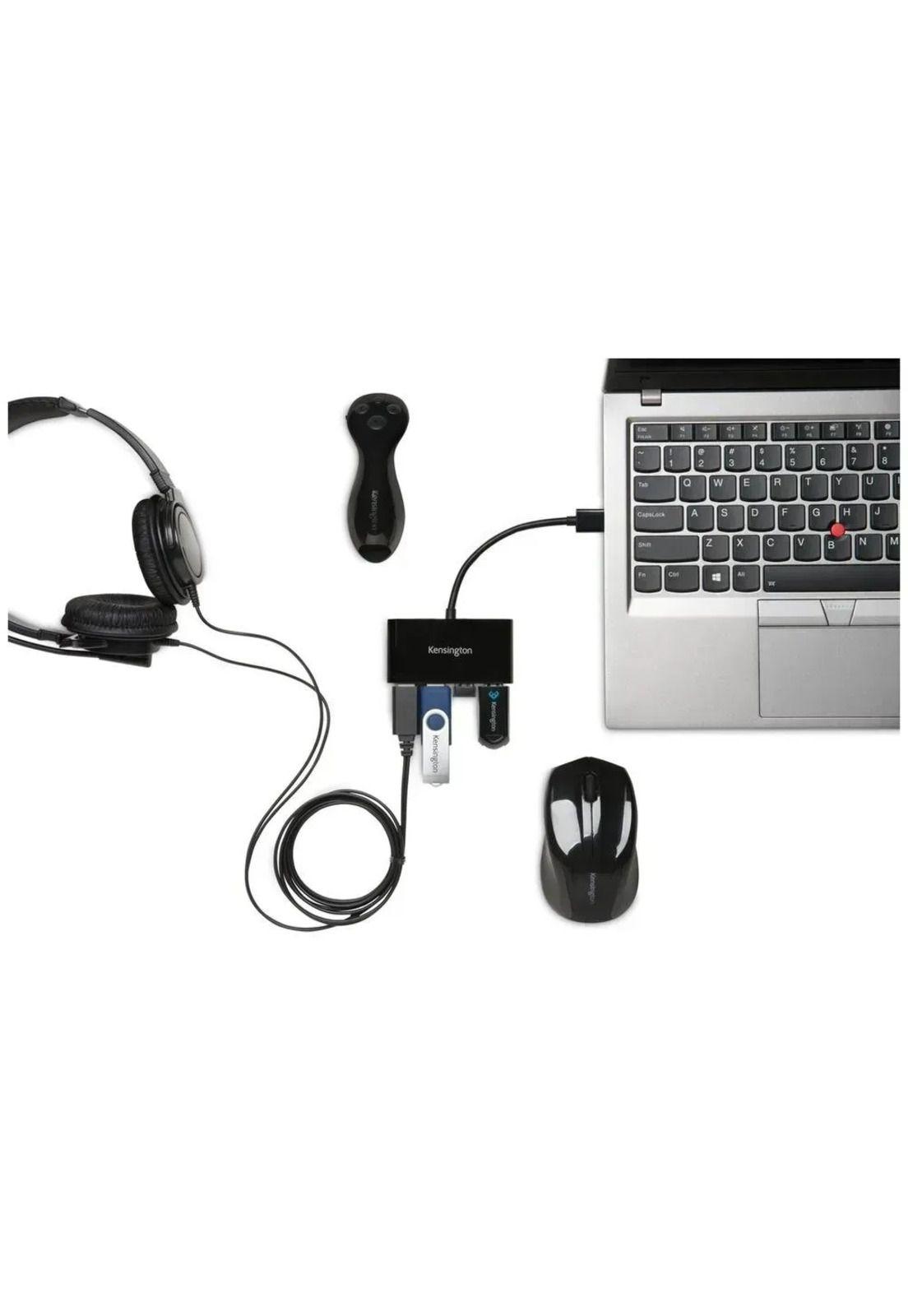 Hub USB Kensington 4 Puertos  USB 3.0 Negro-2