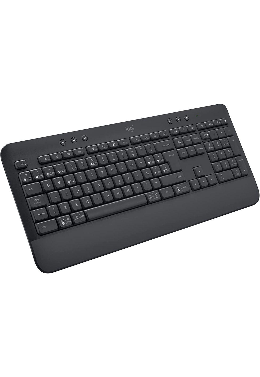 Teclado Logitech Signature K650 Dongle USB Bluetooth Grafíto-0