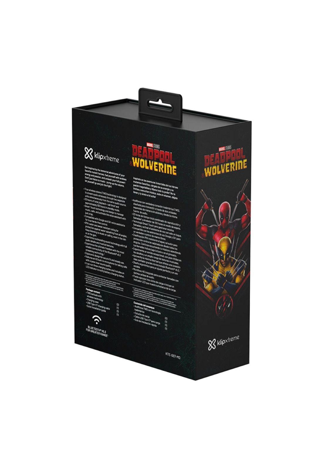 Audífonos Klipxtreme TuneXbuds Deadpool Wolverine In Ear-4