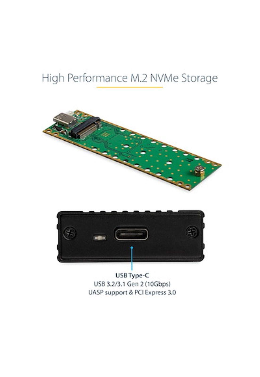 Cofre StarTech para unidades M.2 SSD o NVMe USB-C Aluminio-1