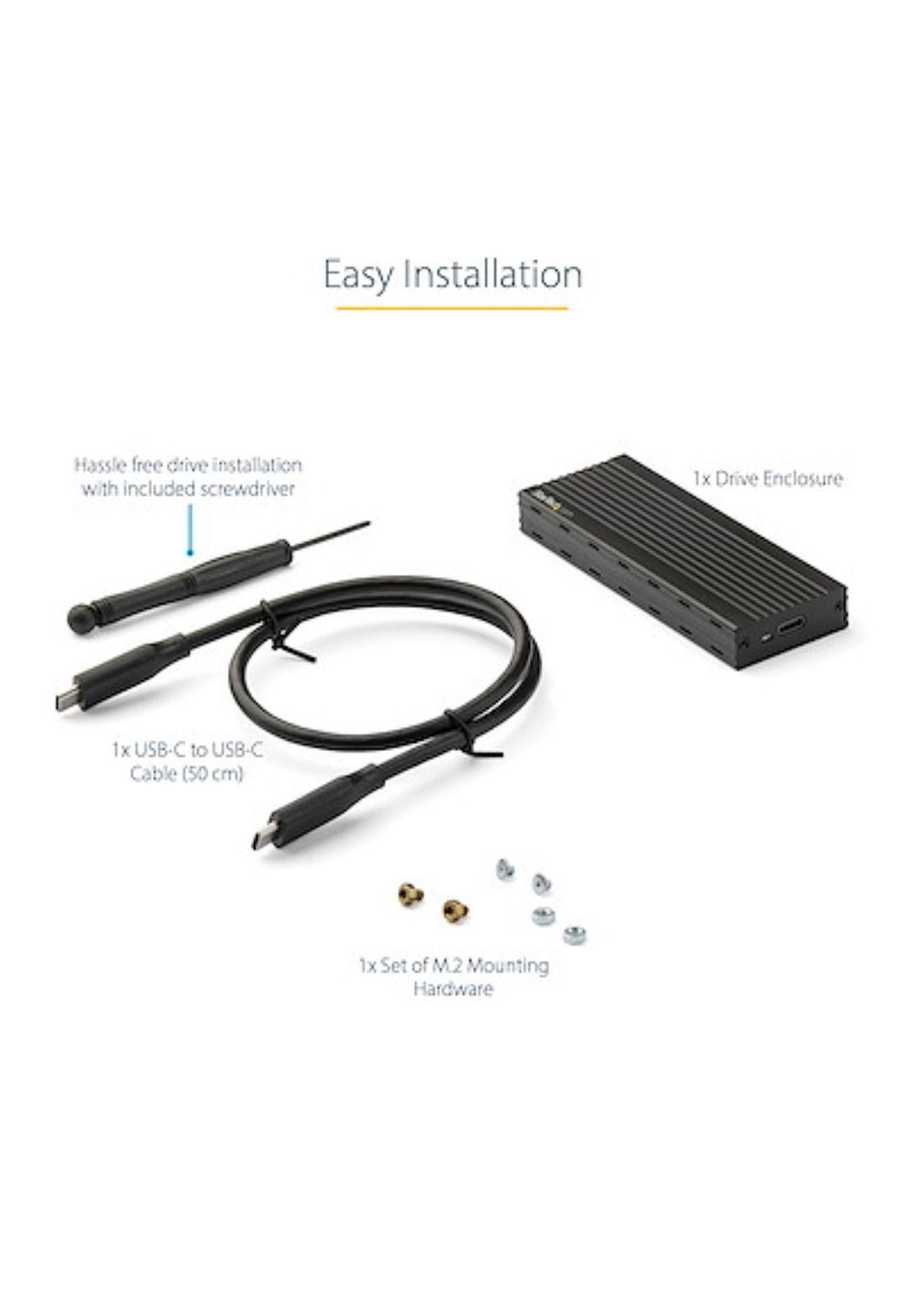 Cofre StarTech para unidades M.2 SSD o NVMe USB-C Aluminio-3