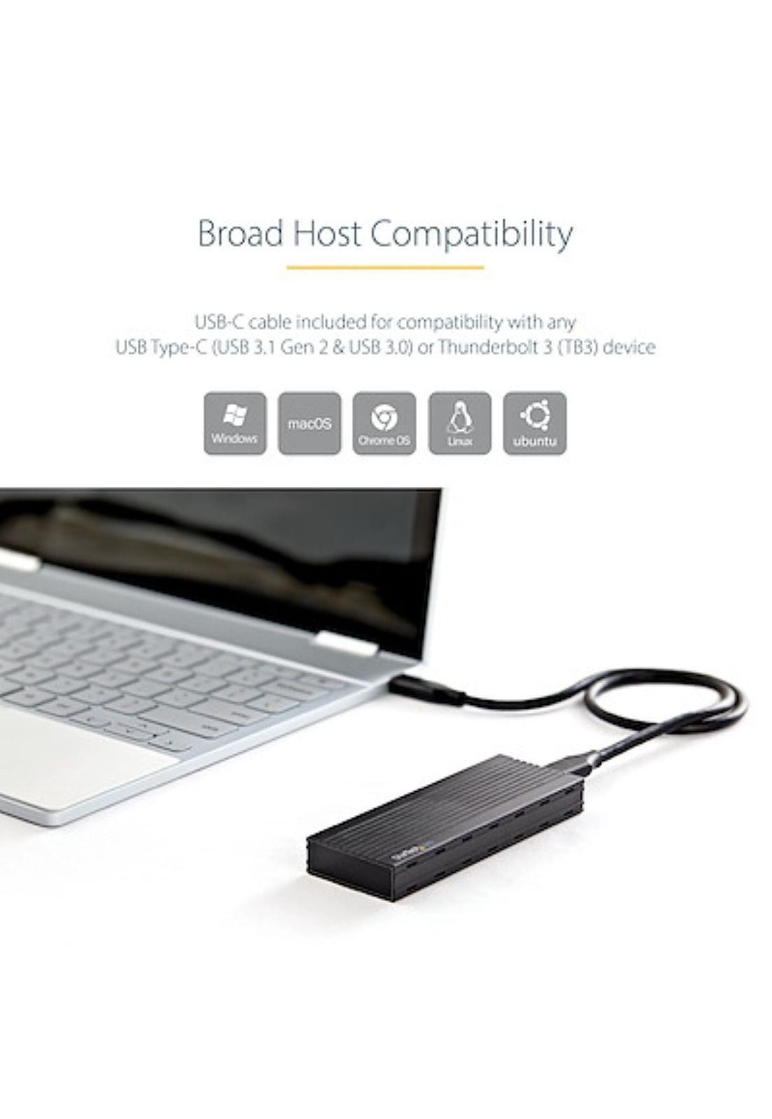 Cofre StarTech para unidades M.2 SSD o NVMe USB-C Aluminio-4