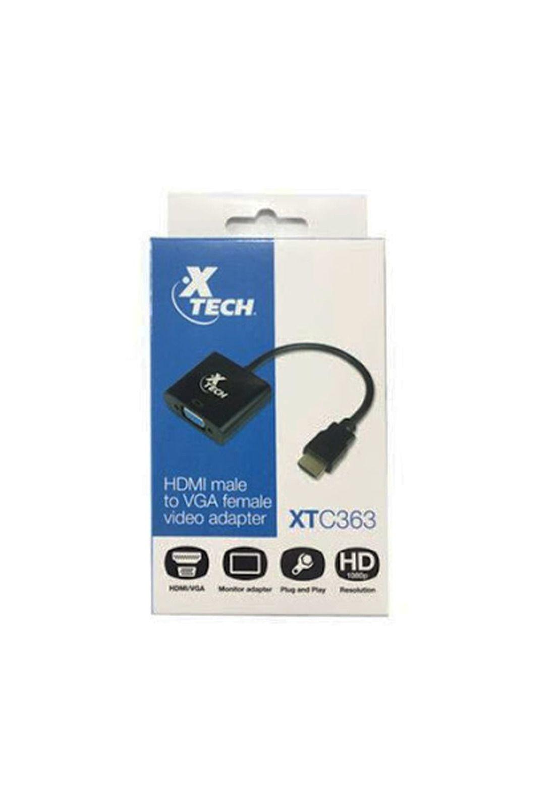 Adaptador de Video HDMI a VGA Xtech 1080p XTC-363-2