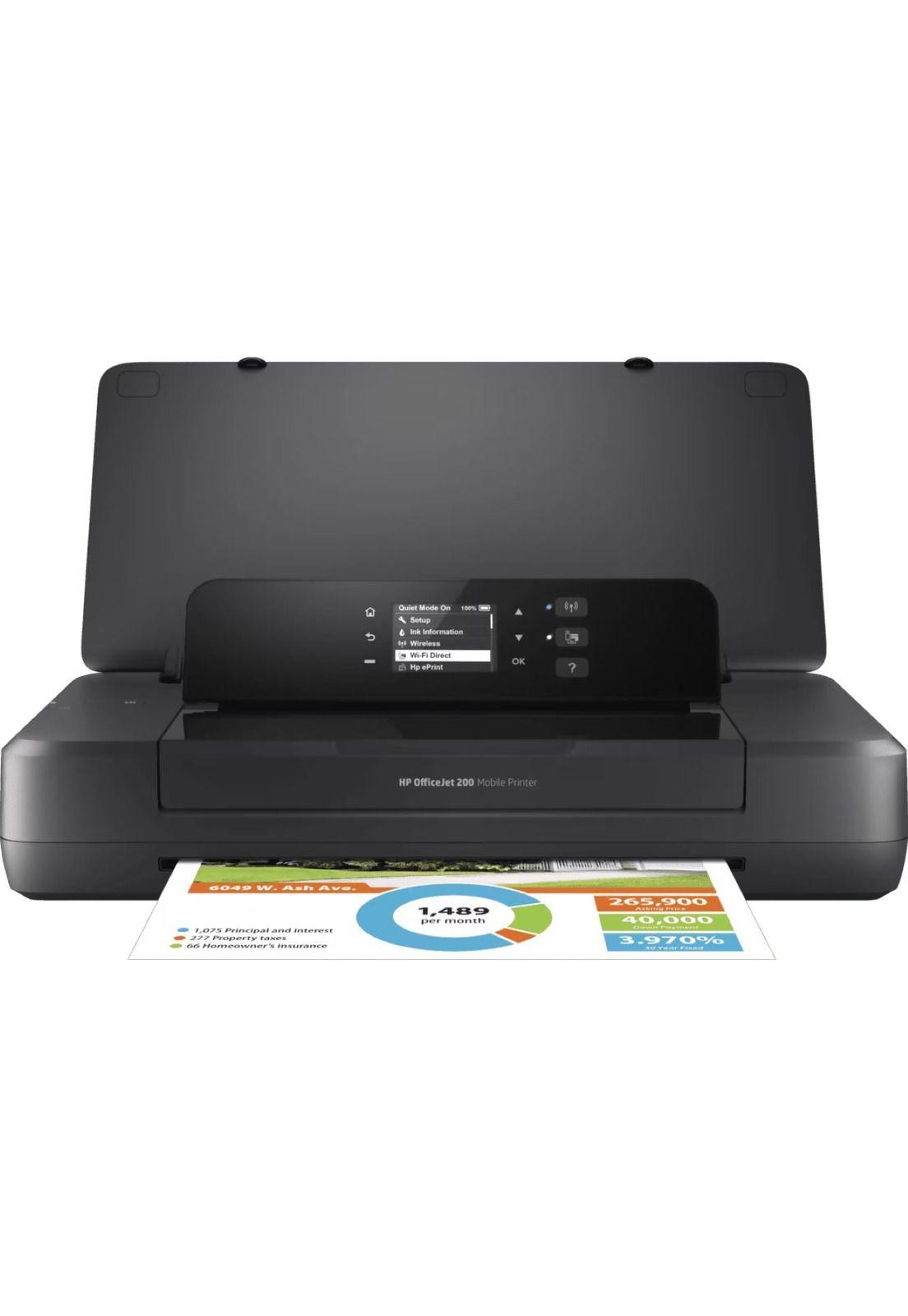 Impresora Portátil HP OfficeJet 200 Wireless WiFi USB Color-0