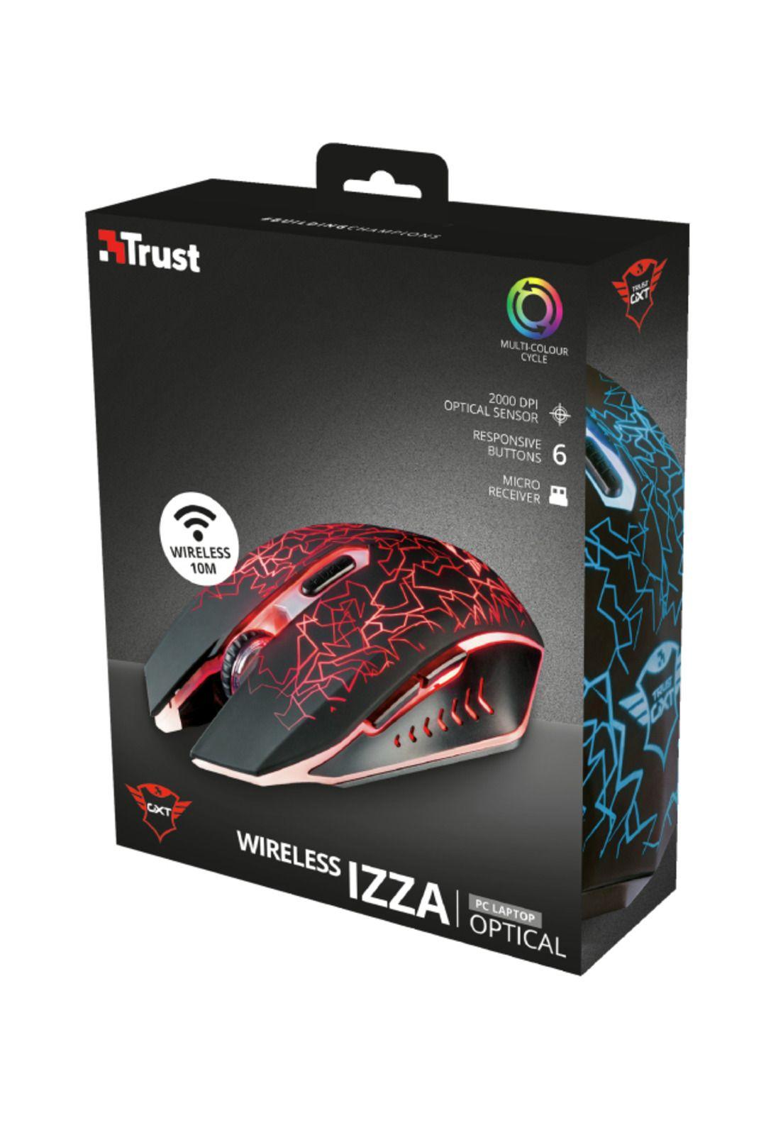 Mouse Gamer Trust GXT 107 Izza Inalámbrico 2.000dpi Negro-3