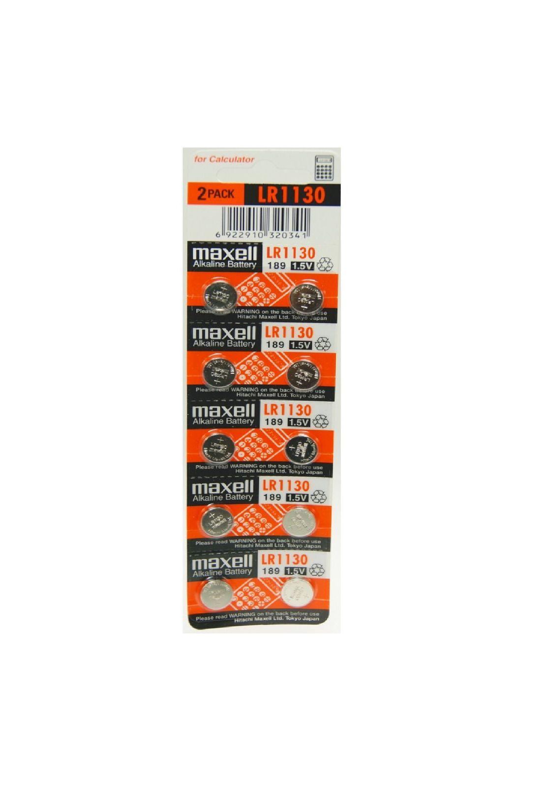 Pila Lr1130 Maxell 1,5v Pack 10 Unidades-0