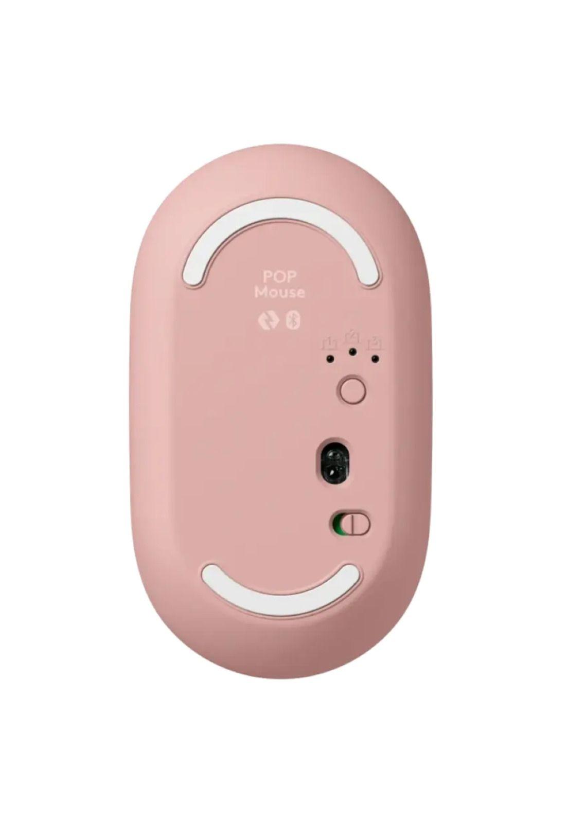 Kit Logitech Pop Icon Teclado + Mouse Inalámbrico BT Rosa-4