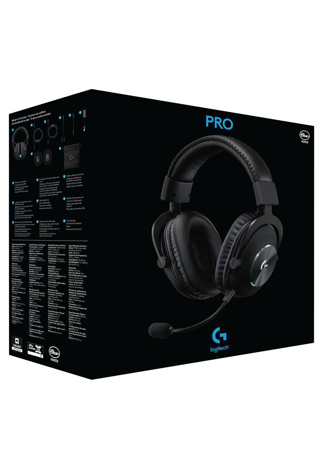 Audífonos Gamer Logitech PRO X Blue Voice USB Negro-0