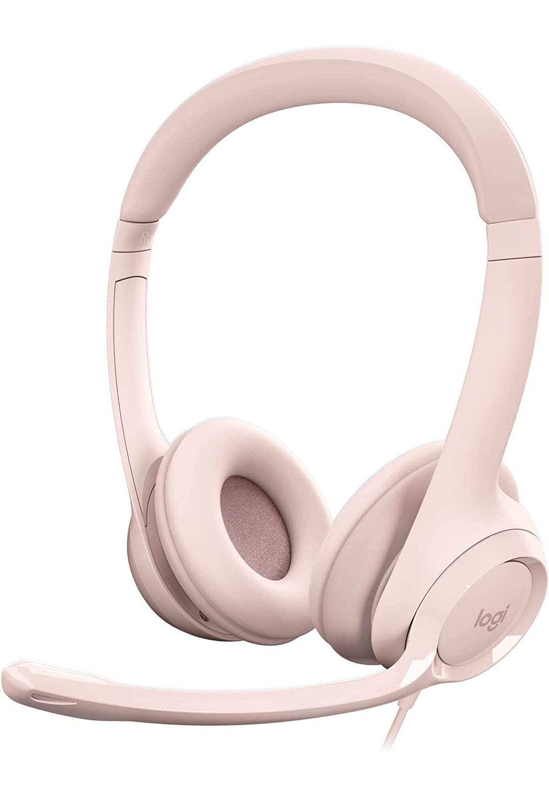 Audifono Con Micrófono Usb Logitech H390 Rosa-0