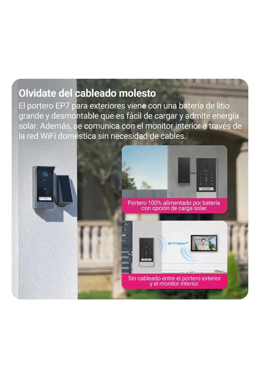 Videoportero Eléctrico Inalámbrico Ezviz Ep7 Panel Solar 2k-2