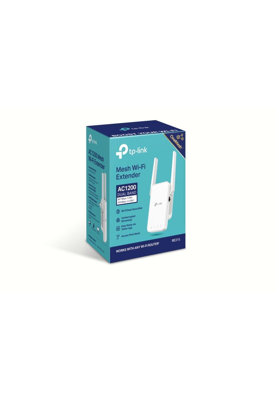 Extensor Repetidor TP-Link RE315 AC1200 Mesh Wi-Fi Blanco-4