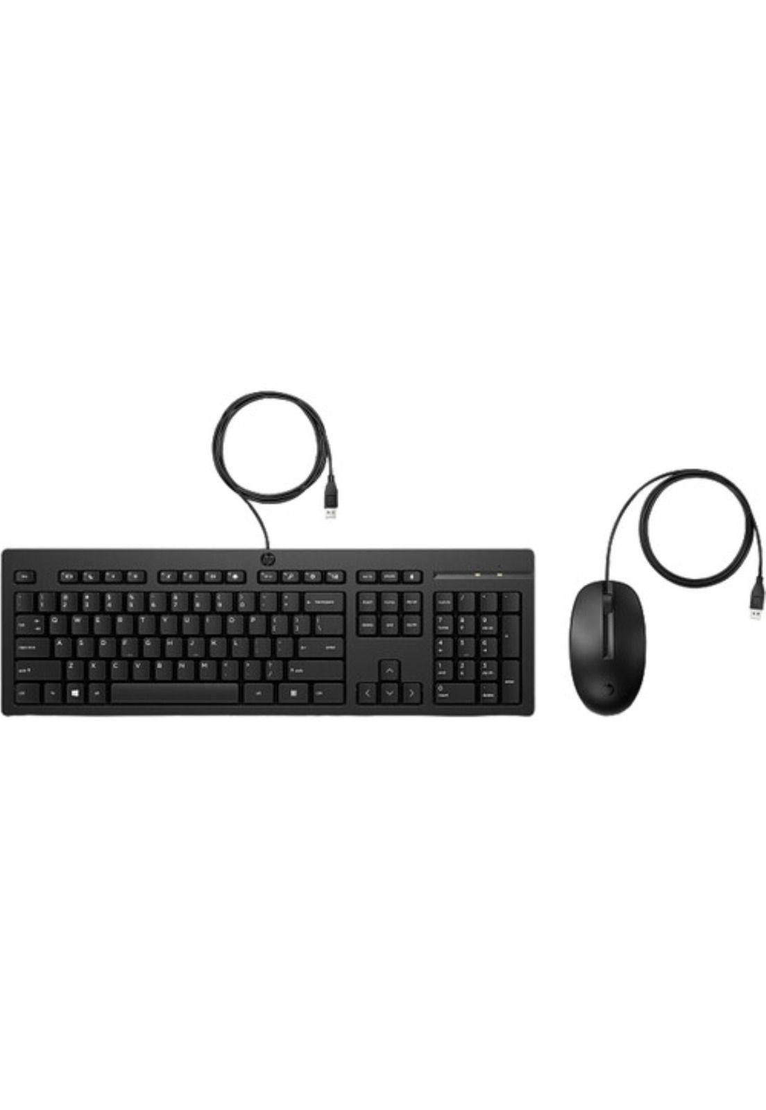Teclado + Mouse HP 225 Wired USB-0