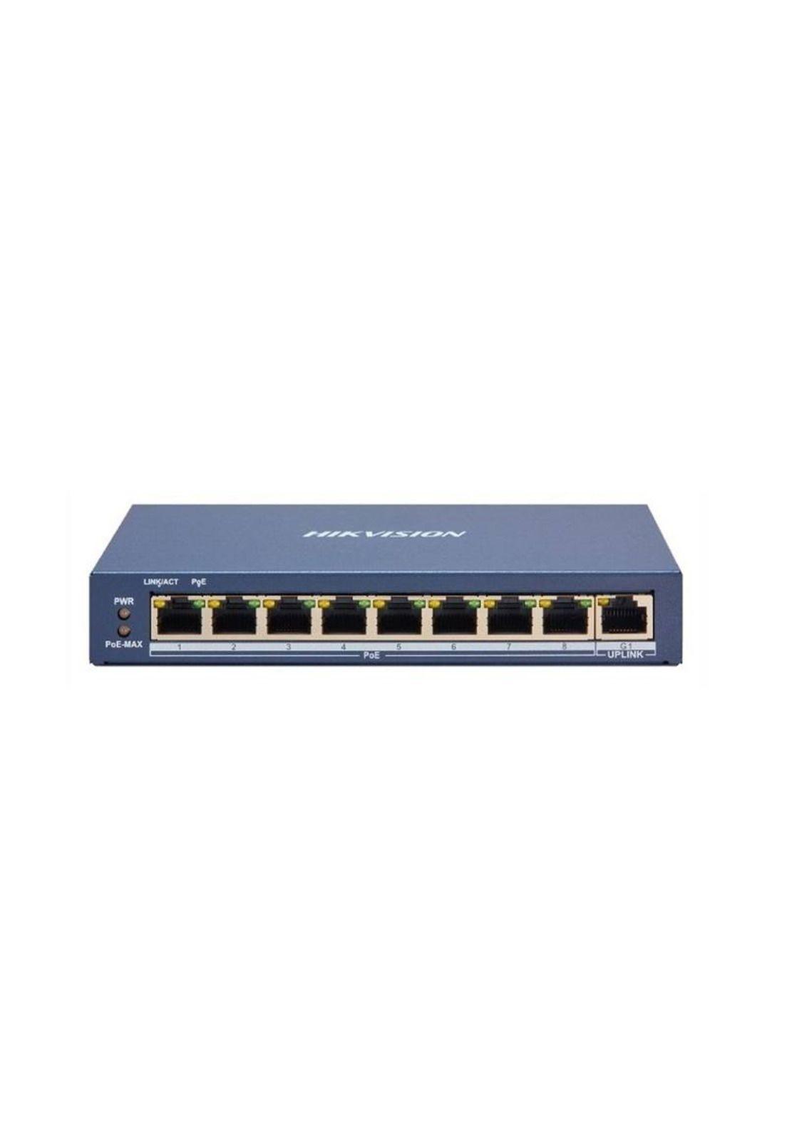 Switch POE Inteligente Hikvision 8 Puertos Fast Ethernet-0