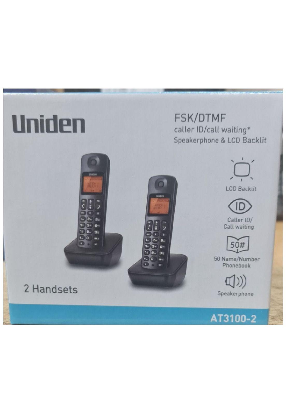 Telefono Inalambrico At3100 2 Uniden Duo Con Alta Voz-1