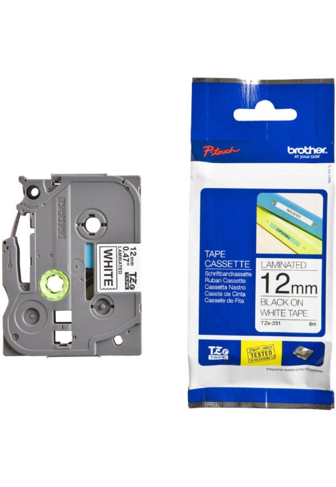 Cinta Rotuladora Brother Tze-231 Ng/Blco 12mm-0