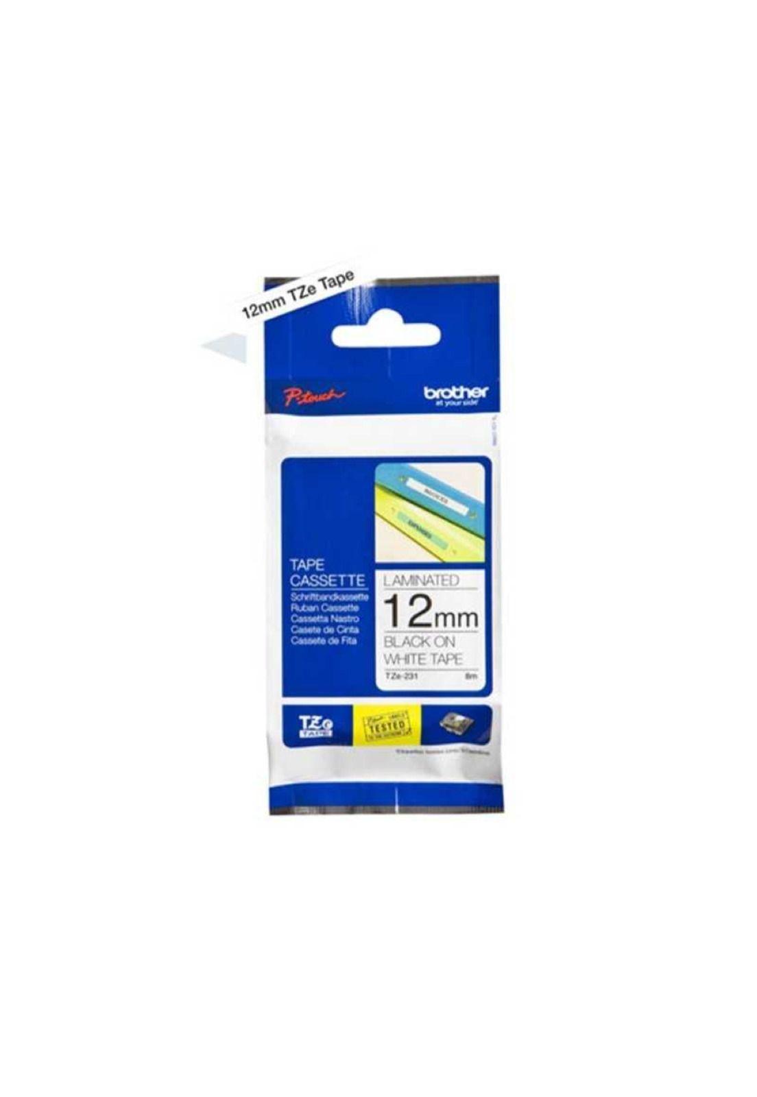 Cinta Rotuladora Brother Tze-231 Ng/Blco 12mm-1