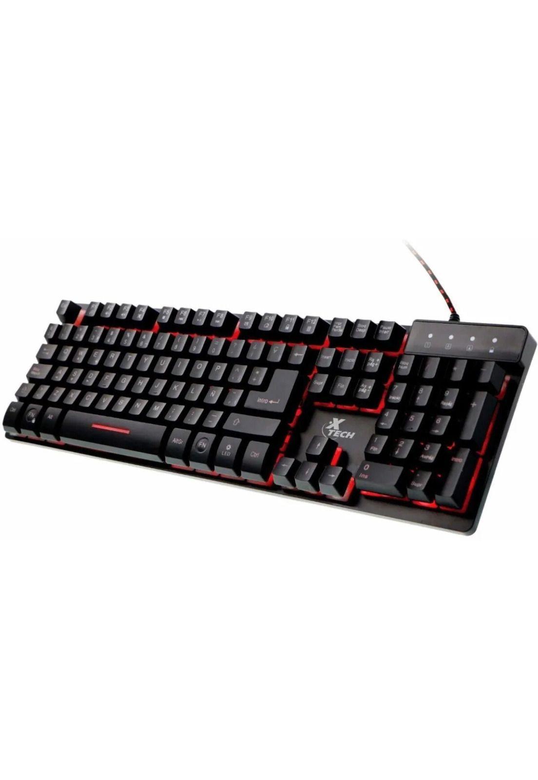 Teclado Gamer Xtech Revenger Español LED Multicolor Negro-0