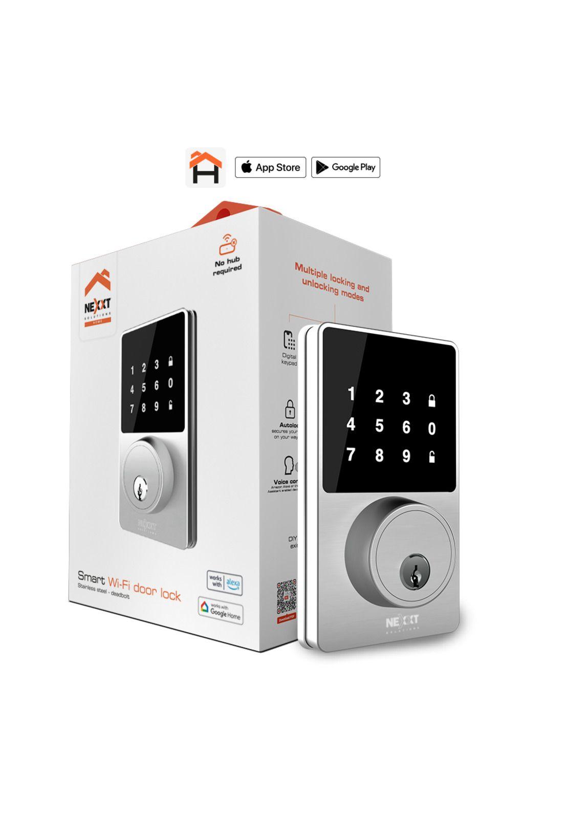 Cerradura Inteligente Nexxt con Conexión Wi-Fi Alexa Google-1