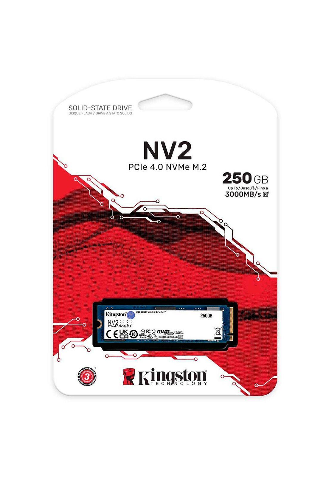 Unidad de Estado Sólido Kingston Nv2 Pcie 4.0 Nvme Ssd 250GB-0