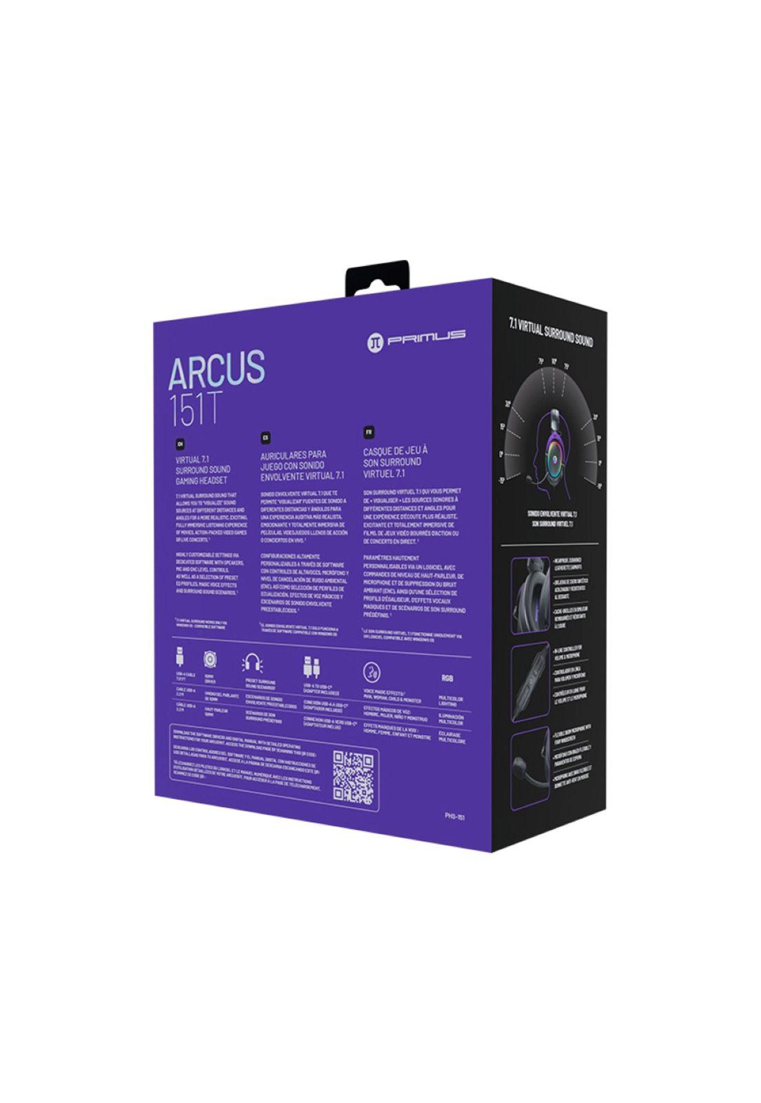 Audífonos Primus Gaming PHS-151 7.1 Wired USB-1