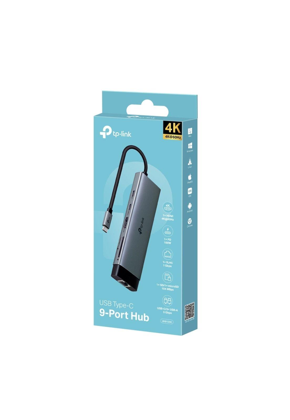 HUB USB-C TP-Link UH9120C 9 en 1 con Puerto HDMI 4K 60Hz-3