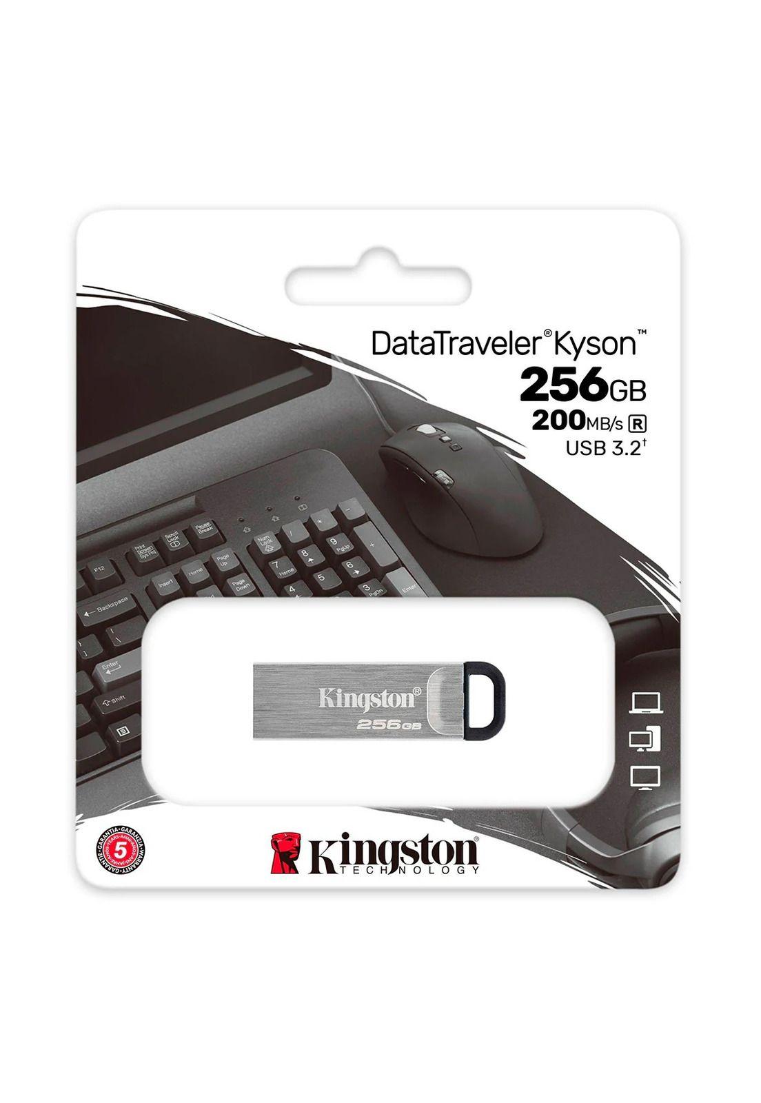Pendrive Kingston DataTraveler Kyson 256GB USB 3.2 Plata-2