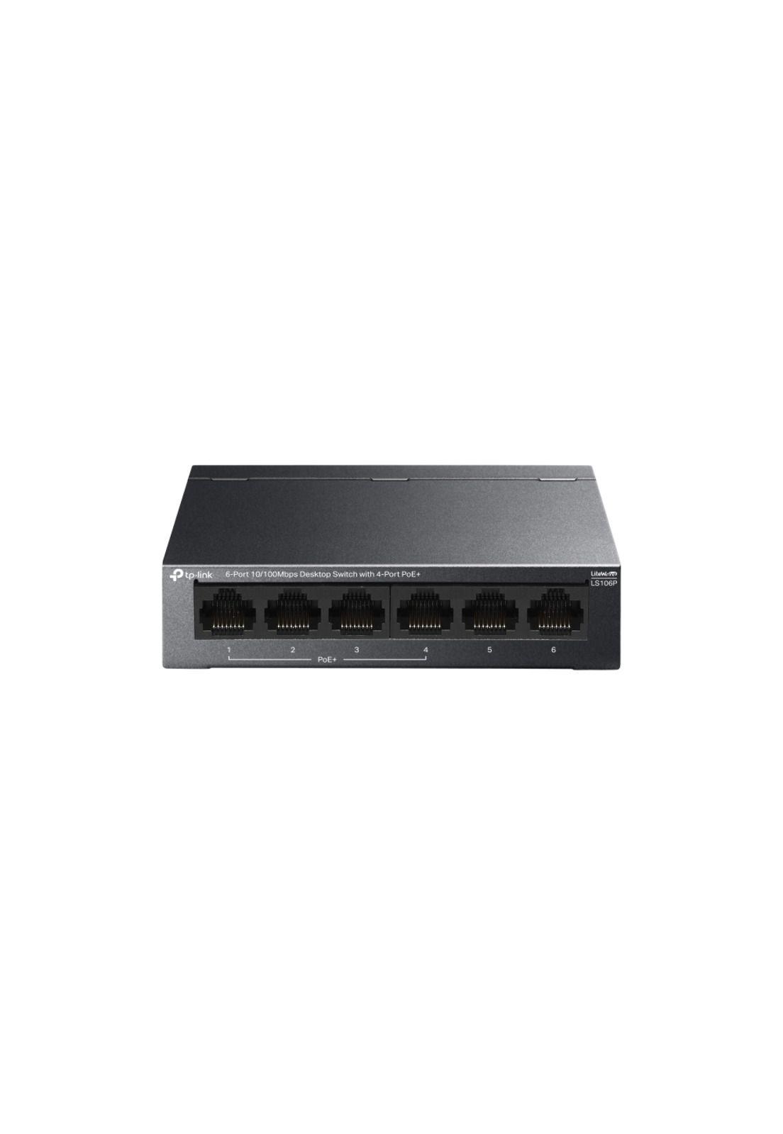 Switch TP-Link LS106P 6-Port 10/100Mbps 4-Port PoE+-2
