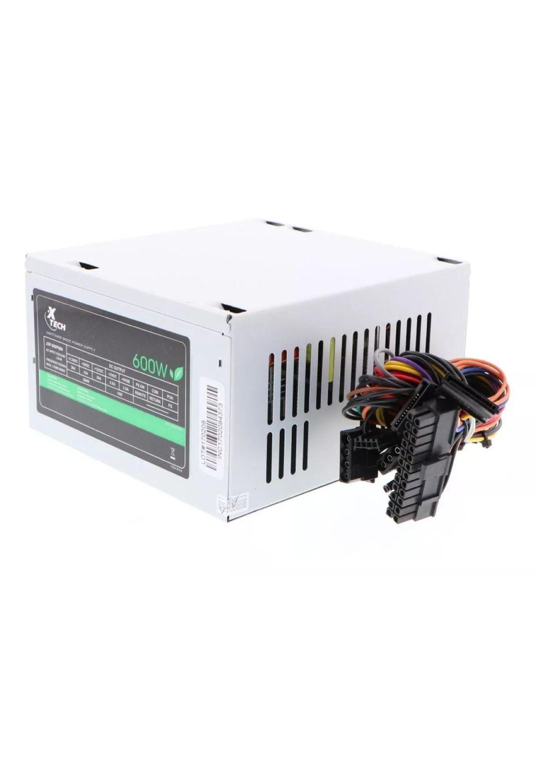 Fuente de Poder Xtech 600W 2Sata ATX 20+4 pin-1