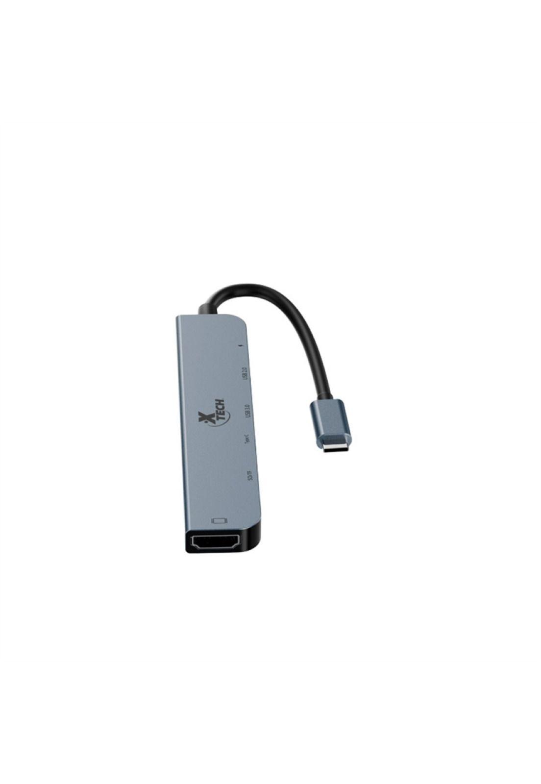 Adaptador Xtech multipuerto 7 en 1 USB-C-4