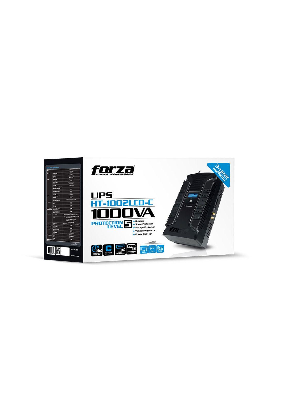 Ups Forza Interactiva 1000va 600w 12 Tomas HT-1002LCD-C-2
