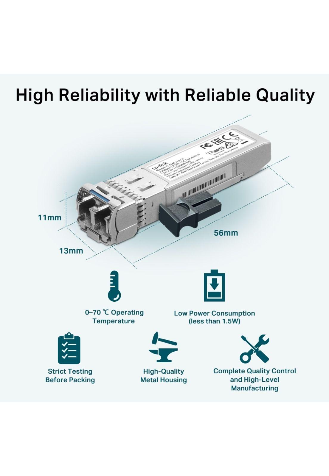 Transceptor TP-Link TL-SM5110-LR LC 10GBase-LR SFP + Gris-7