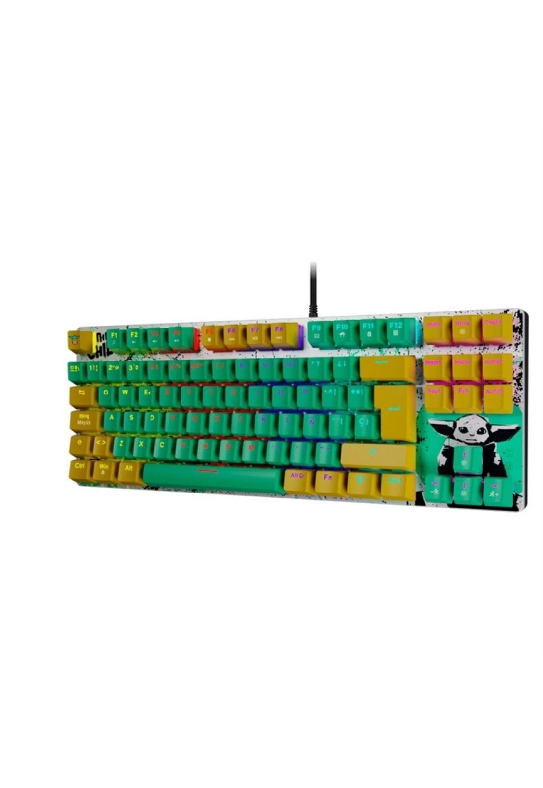 Teclado Gamer Primus Gaming Grogu BALLISTA81T USB Verde-1