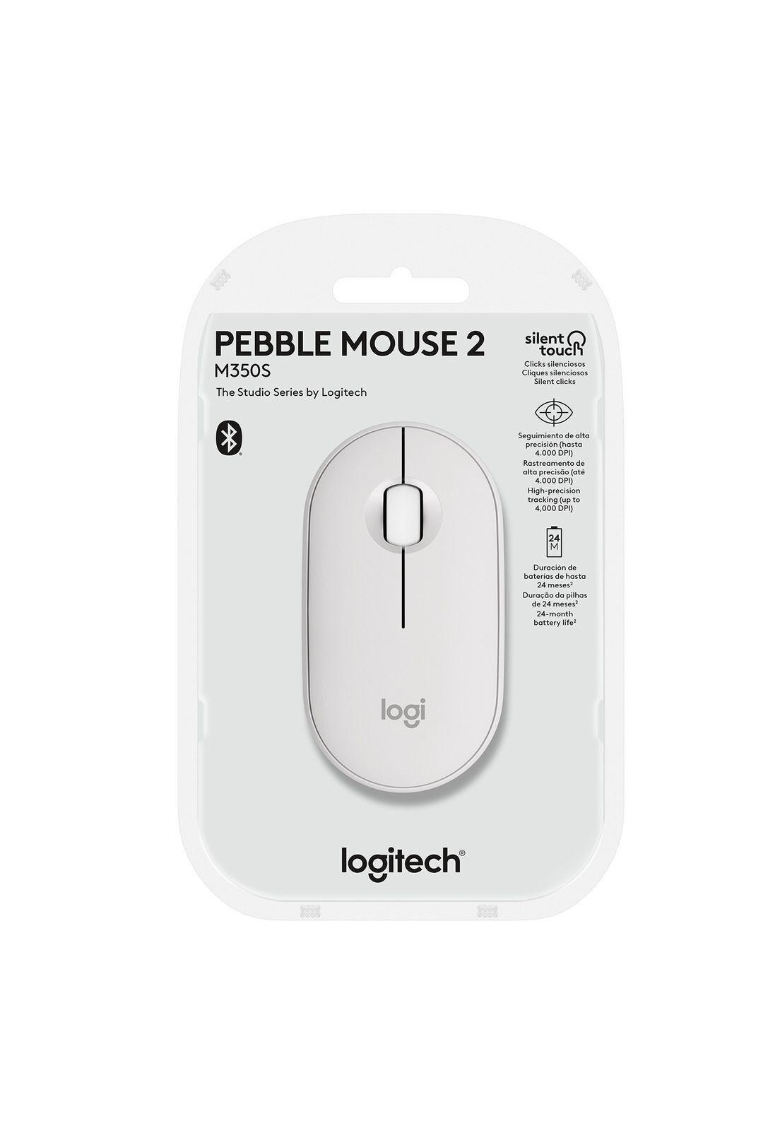 Mouse Logitech Pebble 2 M350s Inalámbrico BT Blanco-2