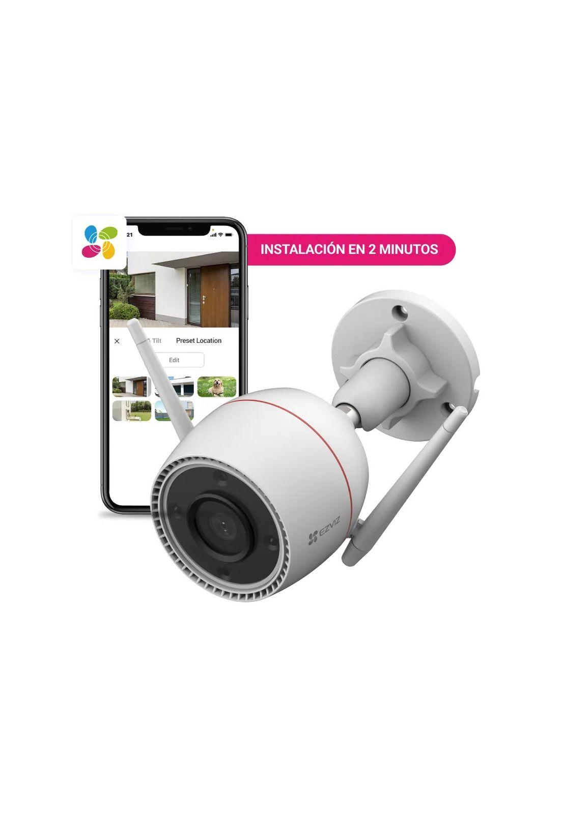 Cámara Seguridad Exterior Ezviz H3c 2k 4mp Visión Color Pro Blanco-2
