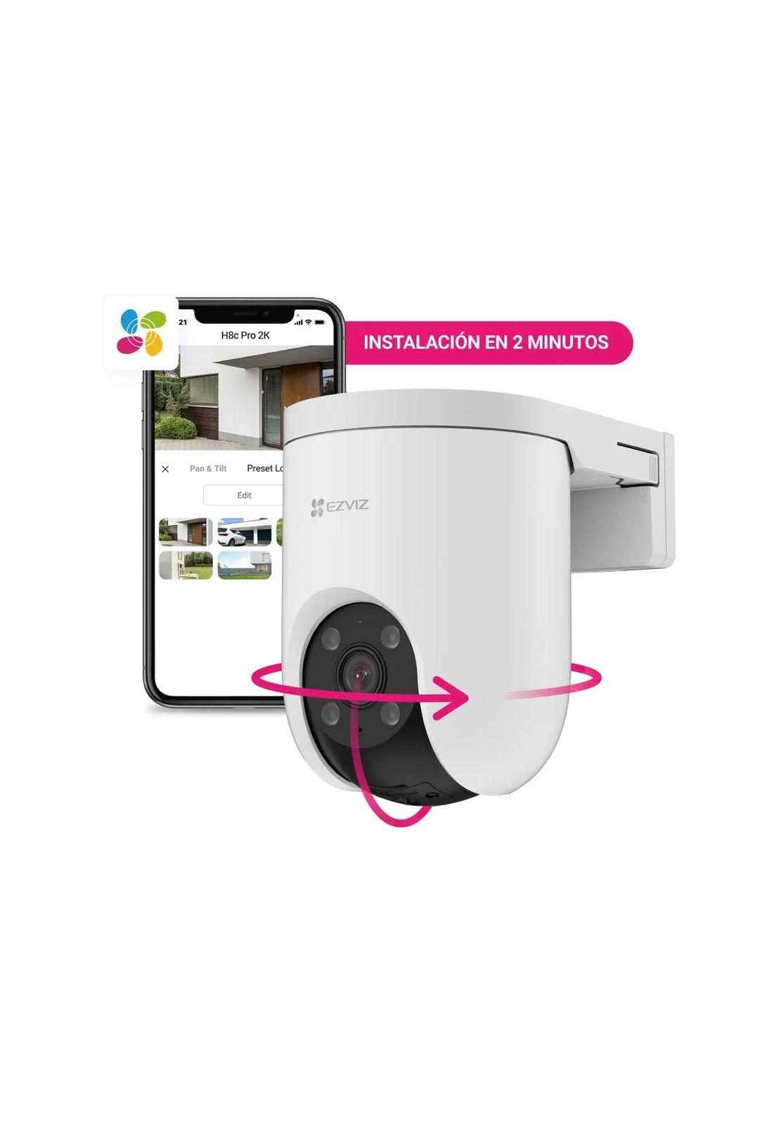 Cámara Seguridad Exterior Ezviz H8c 2k 3mp 360 Wifi Color Blanco-2