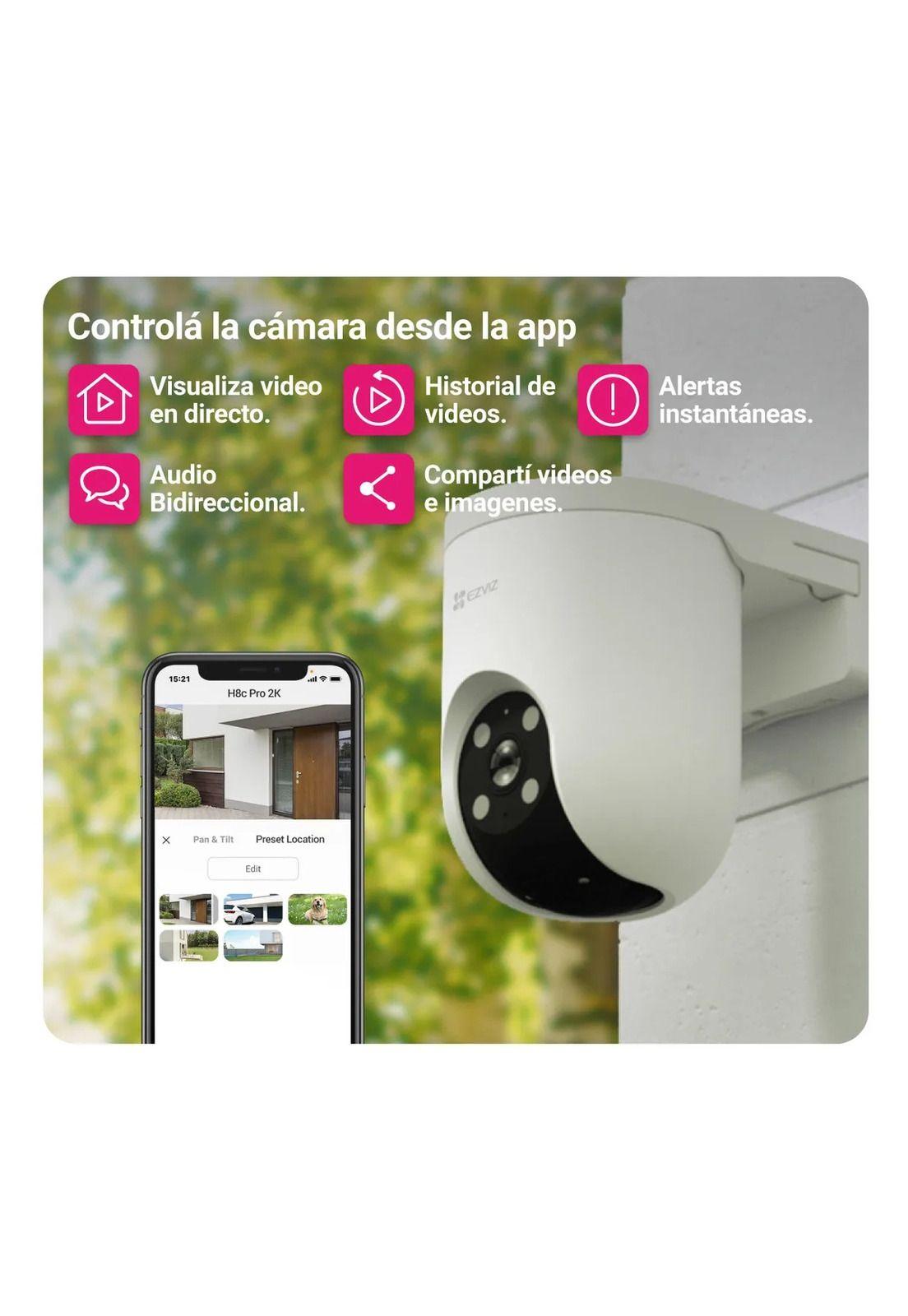 Cámara Seguridad Exterior Ezviz H8c 2k 3mp 360 Wifi Color Blanco-5