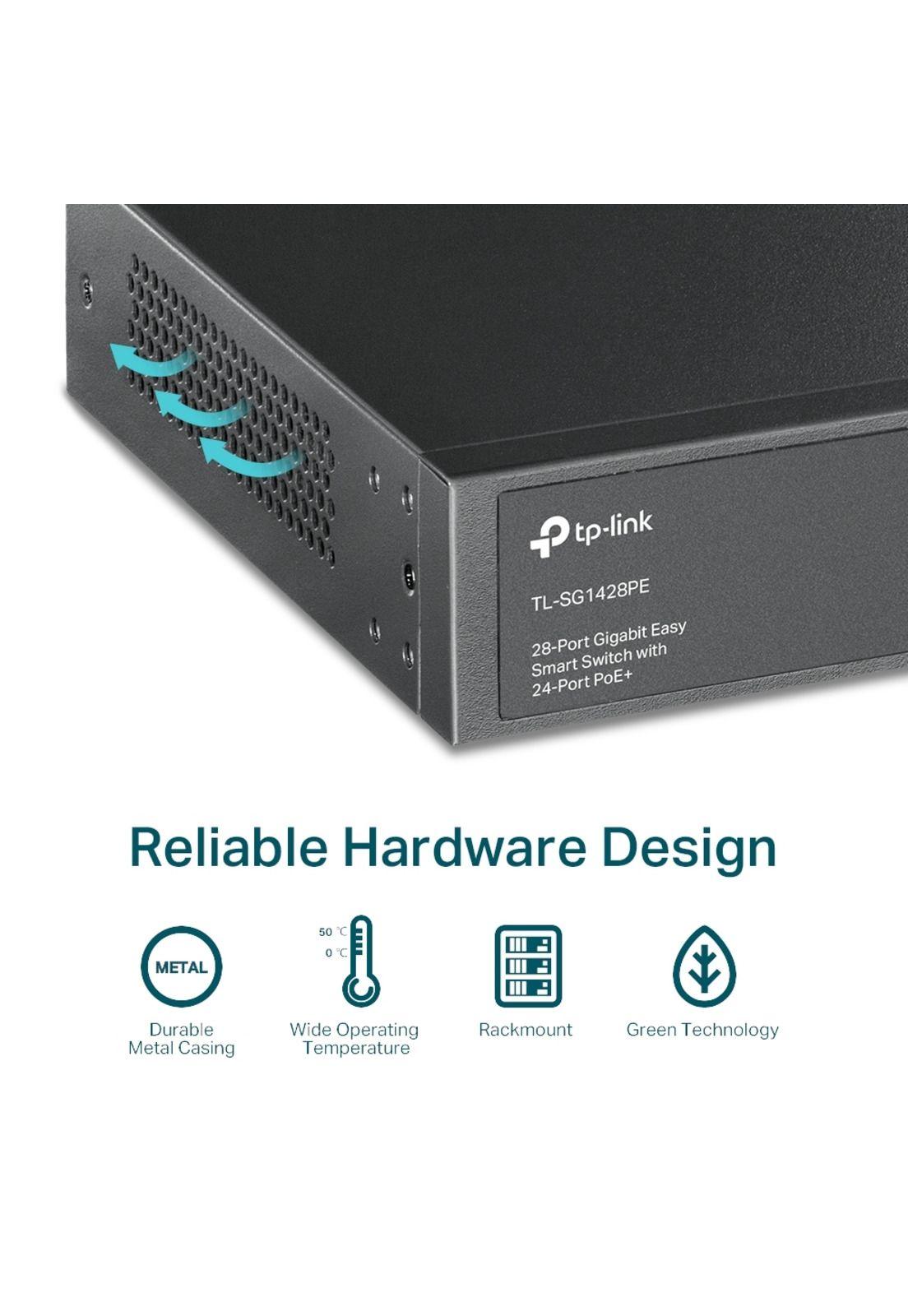 Switch TP-Link TL-SG1428PE 24 puertos Gigabit 56Gbps SFP PoE-6