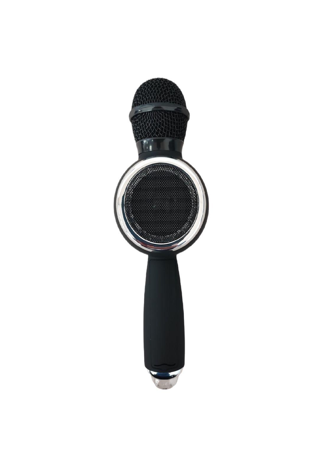Microfono Karaoke Bluetooth con Luz Disco RGB Negro-1