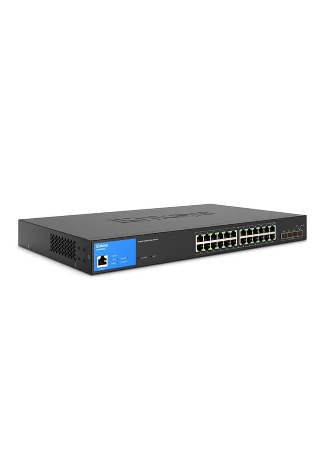 Switch Linksys 24 ports Gigabit PoE+ 410W 4 ports SFP+10Gbps-0