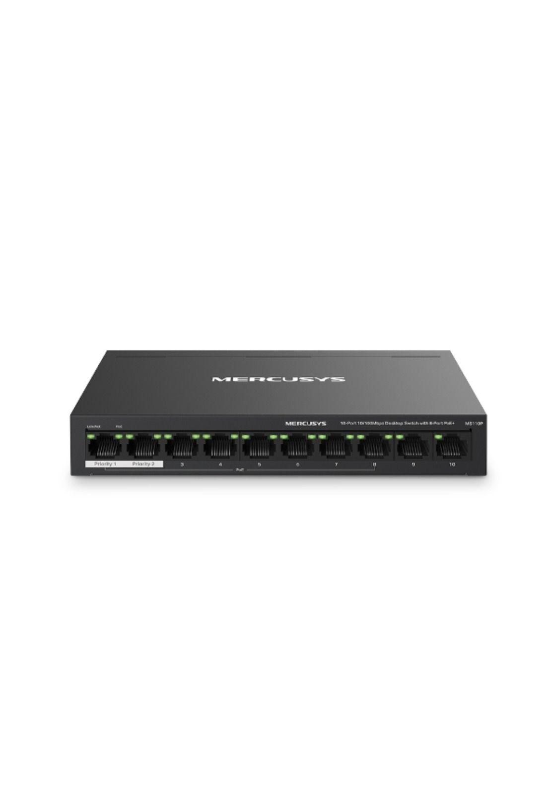 Switch TP-Link 10 port a 10/100 Mbps con PoE+ de 8 port-0
