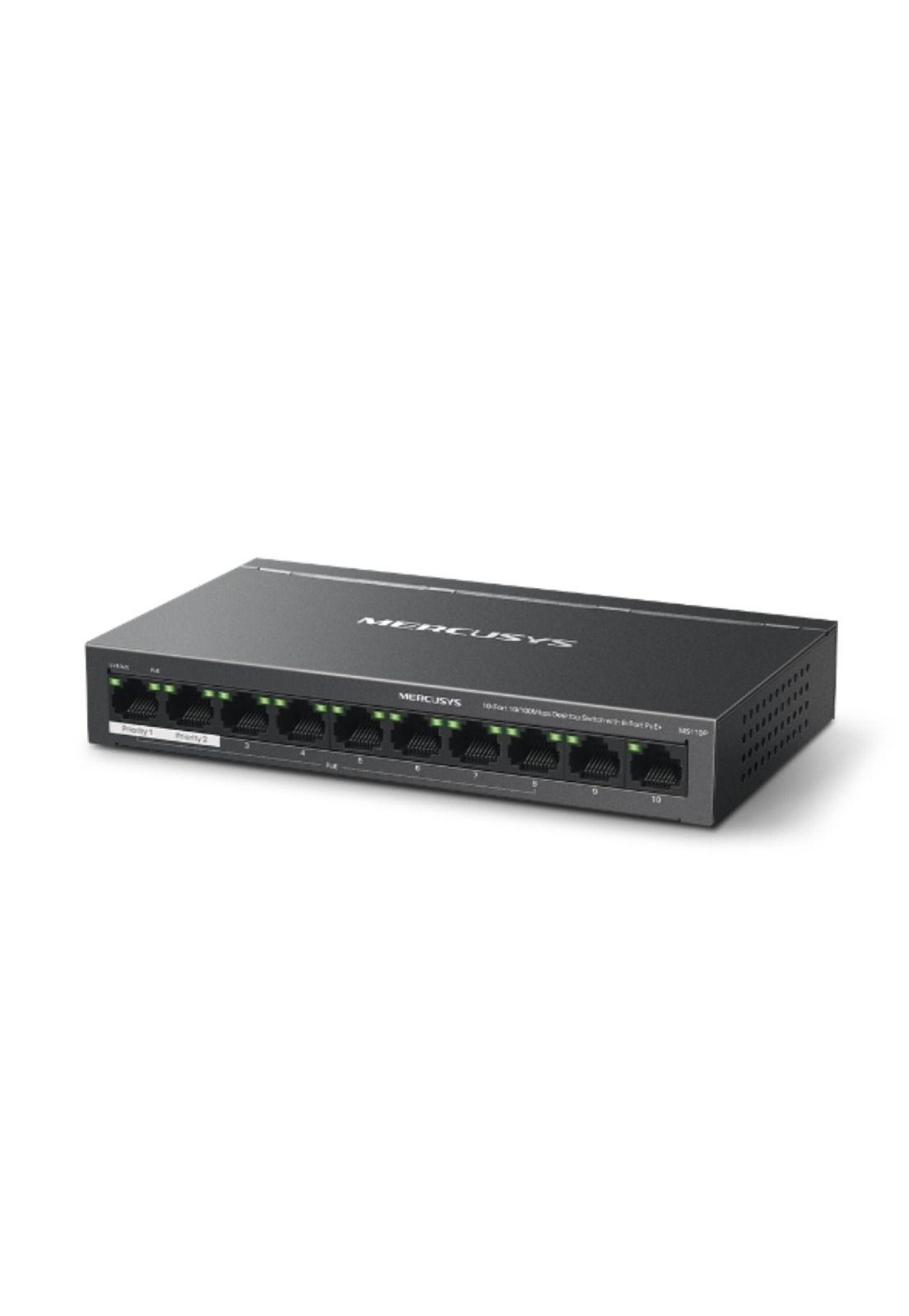 Switch TP-Link 10 port a 10/100 Mbps con PoE+ de 8 port-1